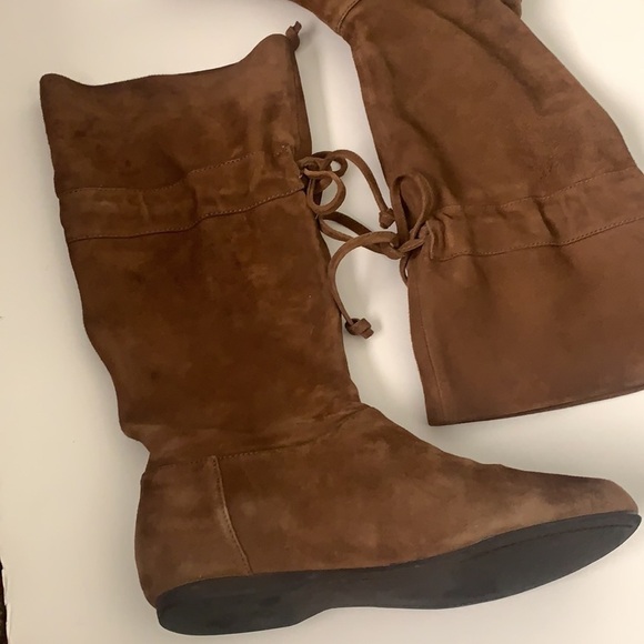 Nine West Dark Natural Suede Boots - Picture 2 of 16